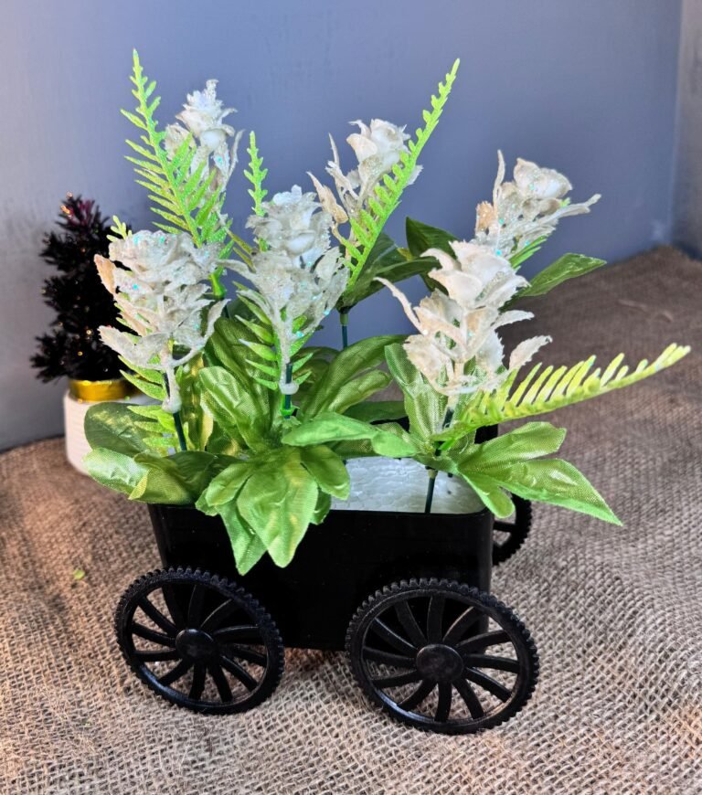 Black trolley with Jasmine flowers