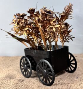 Black trolley and Golden leaves