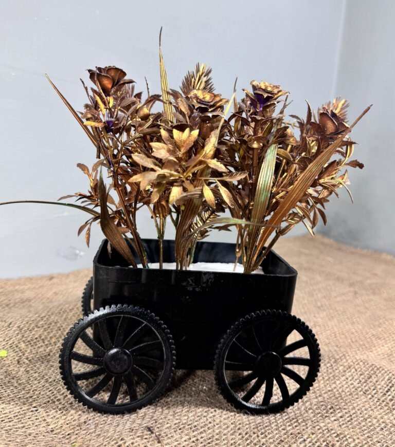 Black trolley and Golden leaves