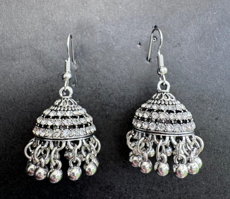 Splendid Silver Jhumka Earrings