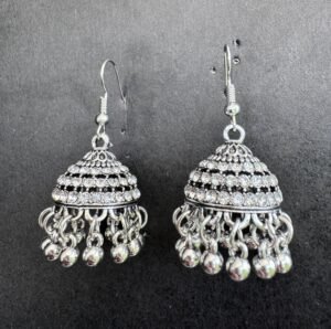 Splendid Silver Jhumka Earrings