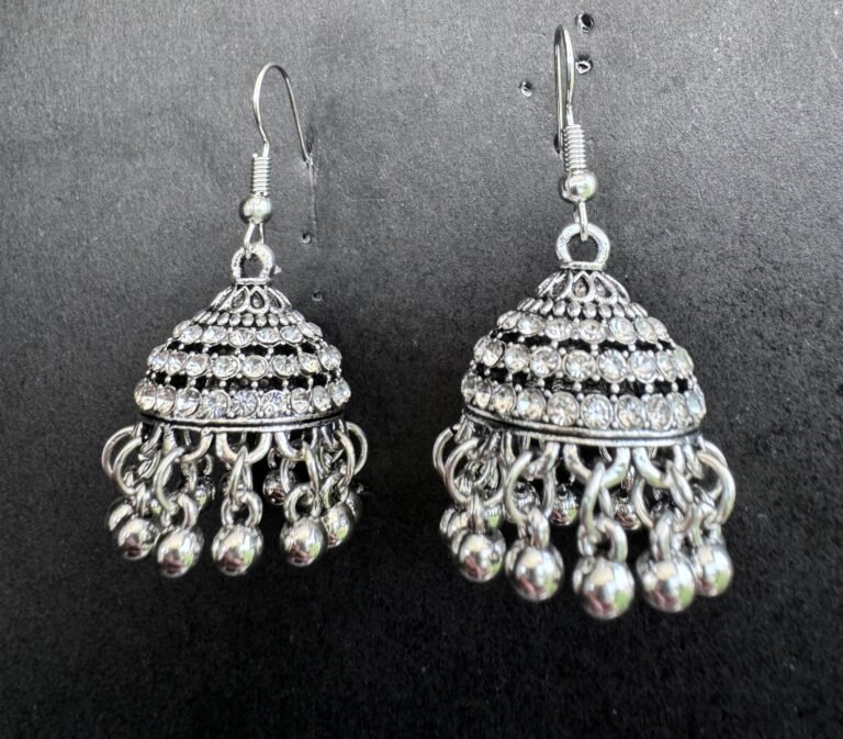 Splendid Silver Jhumka Earrings