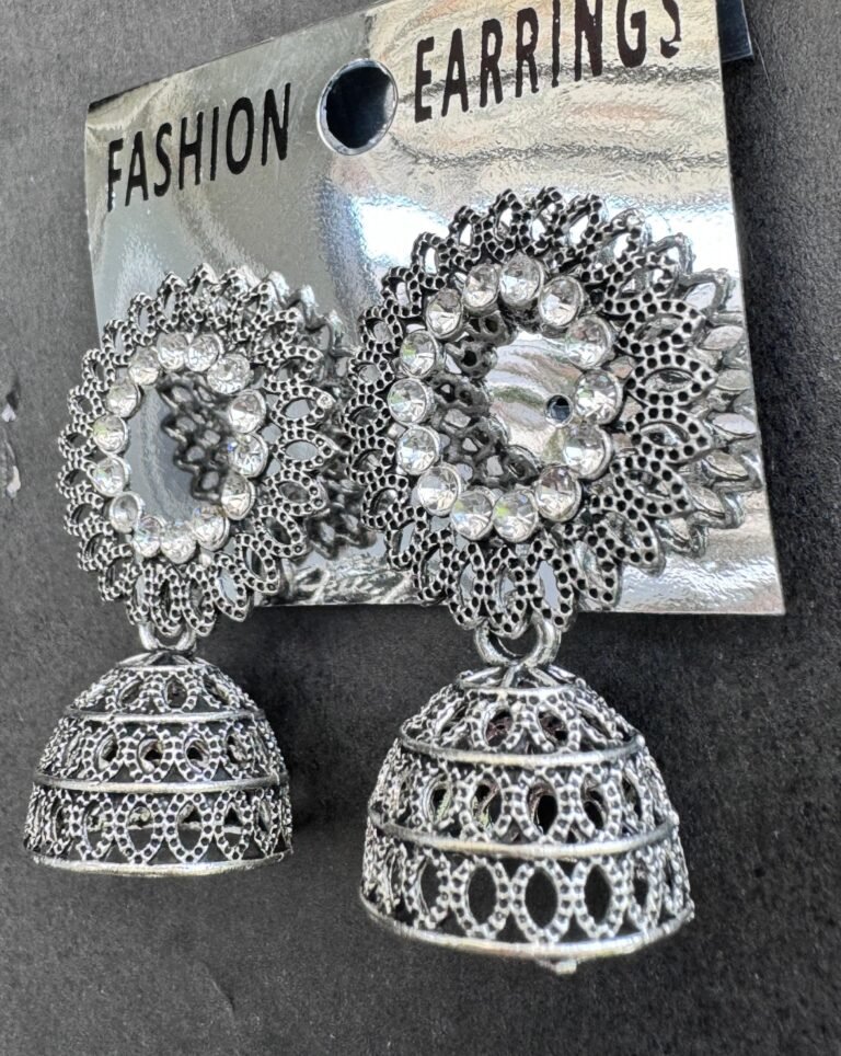 Oxidised Jhumka Earrings