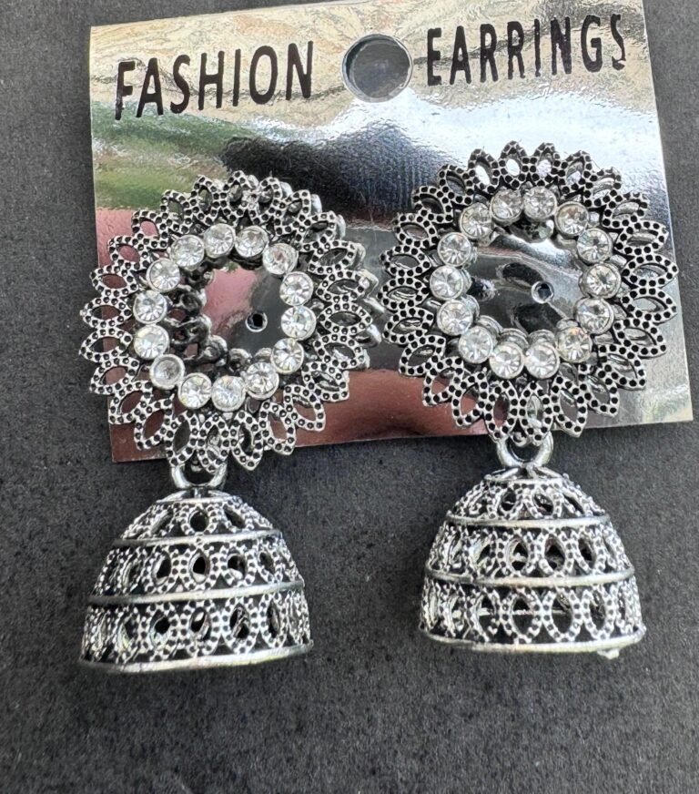 Oxidised Jhumka Earrings