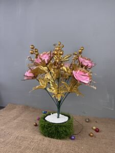 Pink Glittered Bunch for Vase