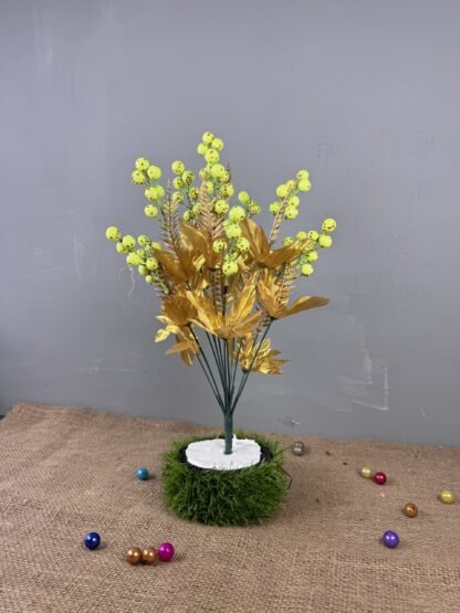 Light Green Glittered Cherry Bunch