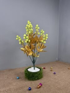 Light Green Glittered Cherry Bunch