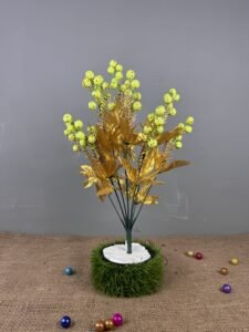 Light Green Glittered Cherry Bunch