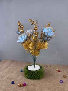 Elegant Sky Blue Glittered Bunch