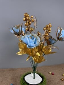 Elegant Sky Blue Glittered Bunch