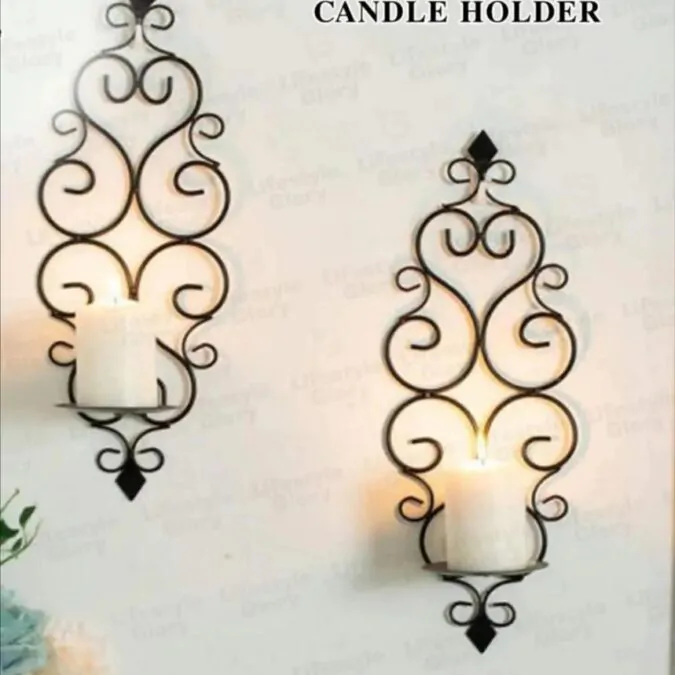 4 Pcs Candle Holder Wall Decoration Set