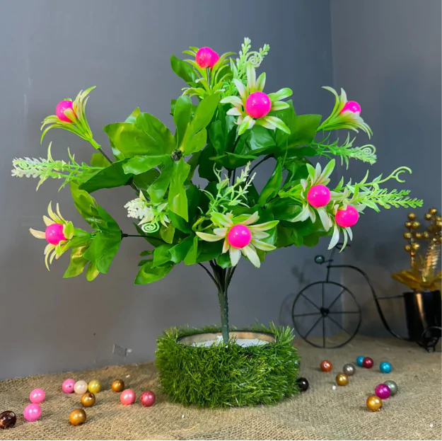 White Pink and Green Floral Bouquet