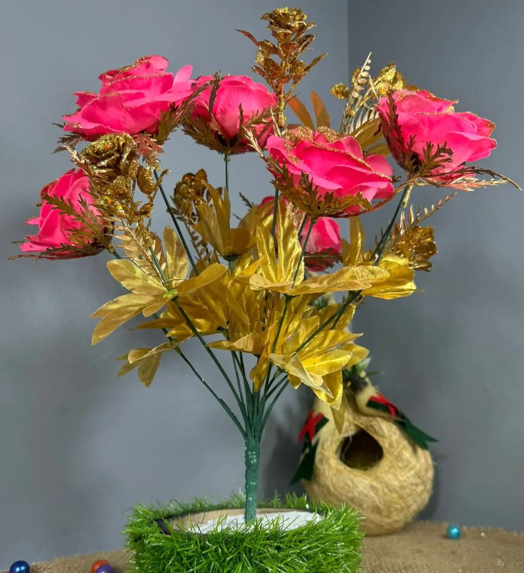 Golden Artificial Flowers bunche