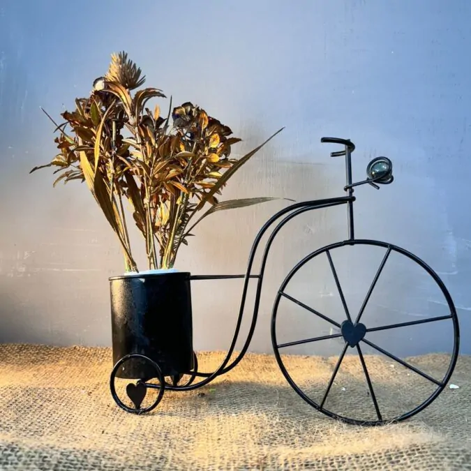 Artificial Black Cycle with Golden Leaves