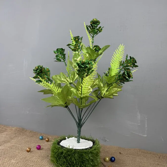 Green Glittered Bunch for Living Room