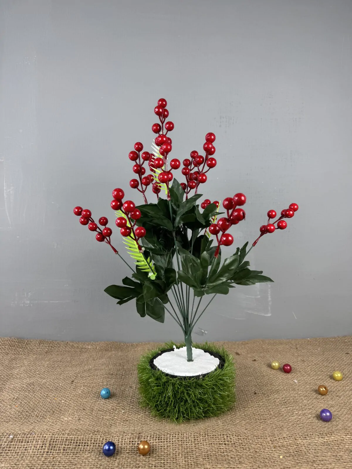 Red Cherry Floral Bunch