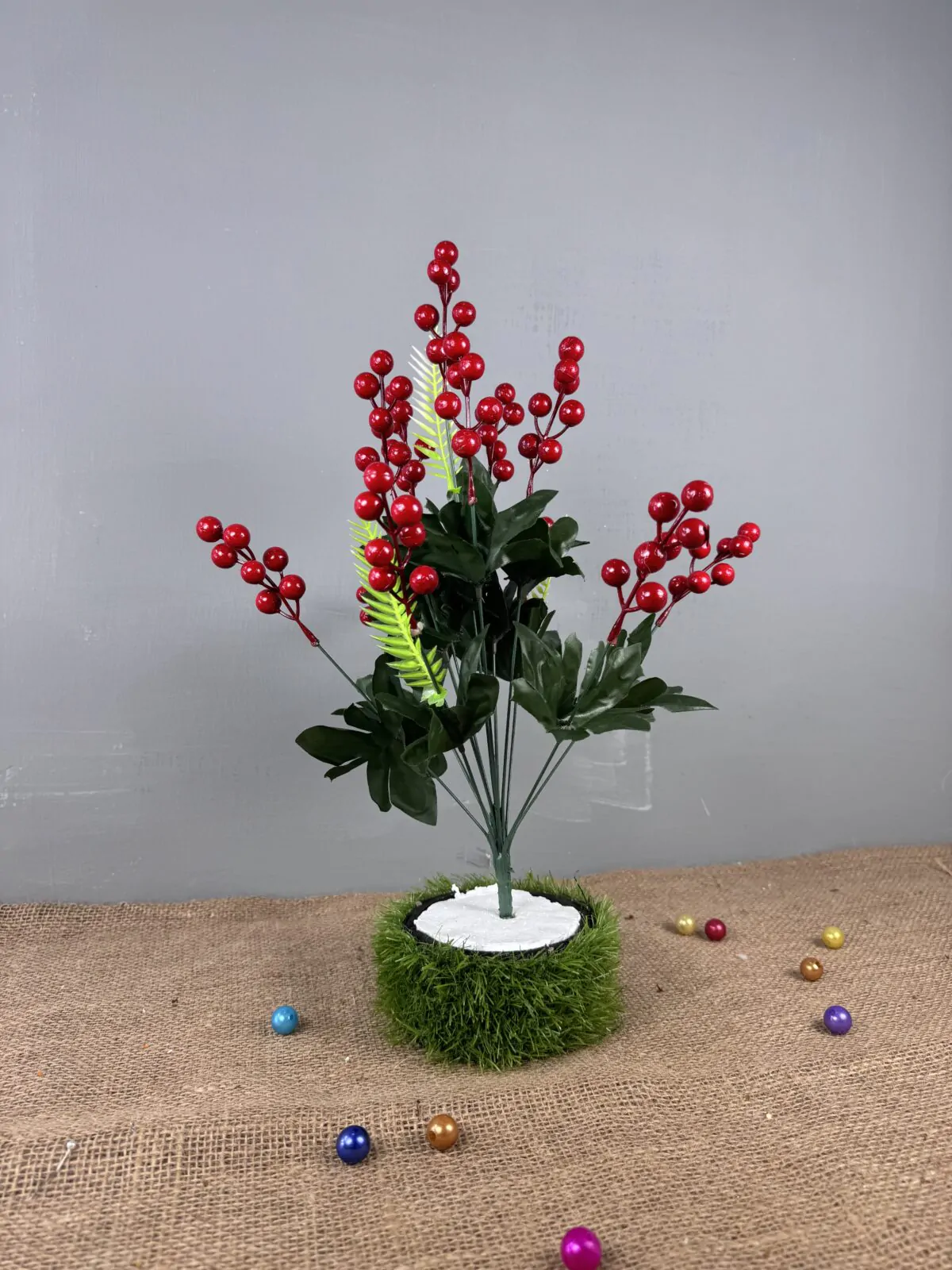 Red Cherry Floral Bunch