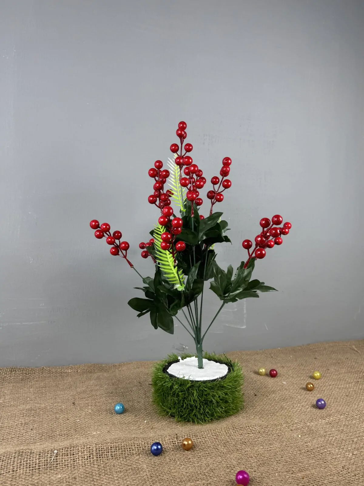 Red Cherry Floral Bunch