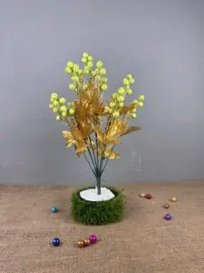 Light Green Glittered Cherry Bunch