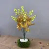 Light Green Glittered Cherry Bunch