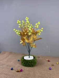 Light Green Glittered Cherry Bunch